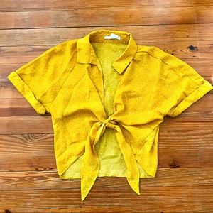 Urban Outfitters Tie Front Top - S